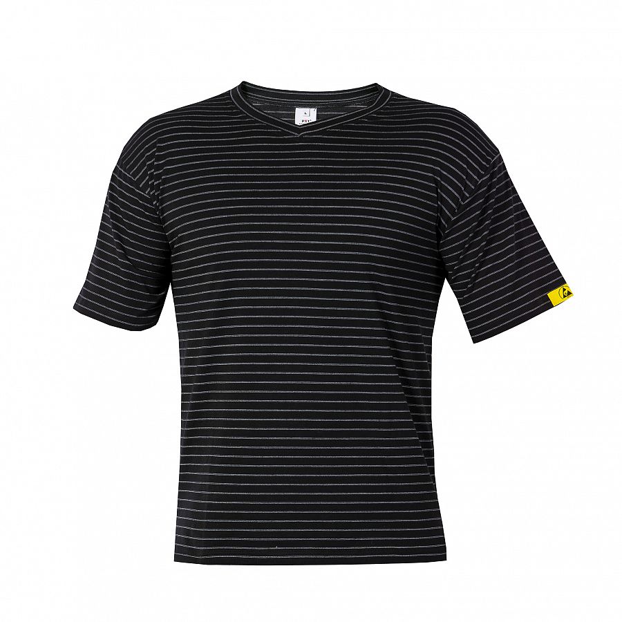 Tričko PXT Antistatic wear černé kr.rukáv "V" 160 g/m2, vel. XS - Obrázek Tričko PXT Antistatic wear černé kr.rukáv "V" 160 g/m2, vel. XS - Obrázek